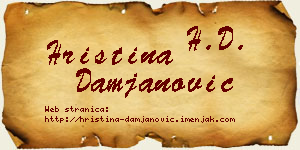 Hristina Damjanović vizit kartica